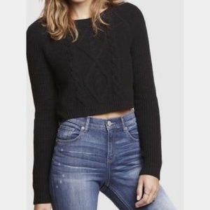 EXPRESS Cable Knit Cropped Sweater